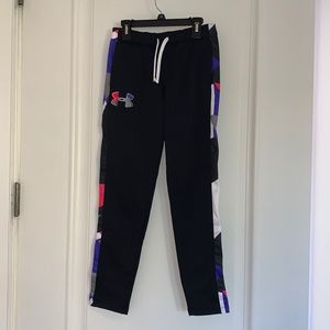 Under Armour Black and Multi-Colored Sweatpants